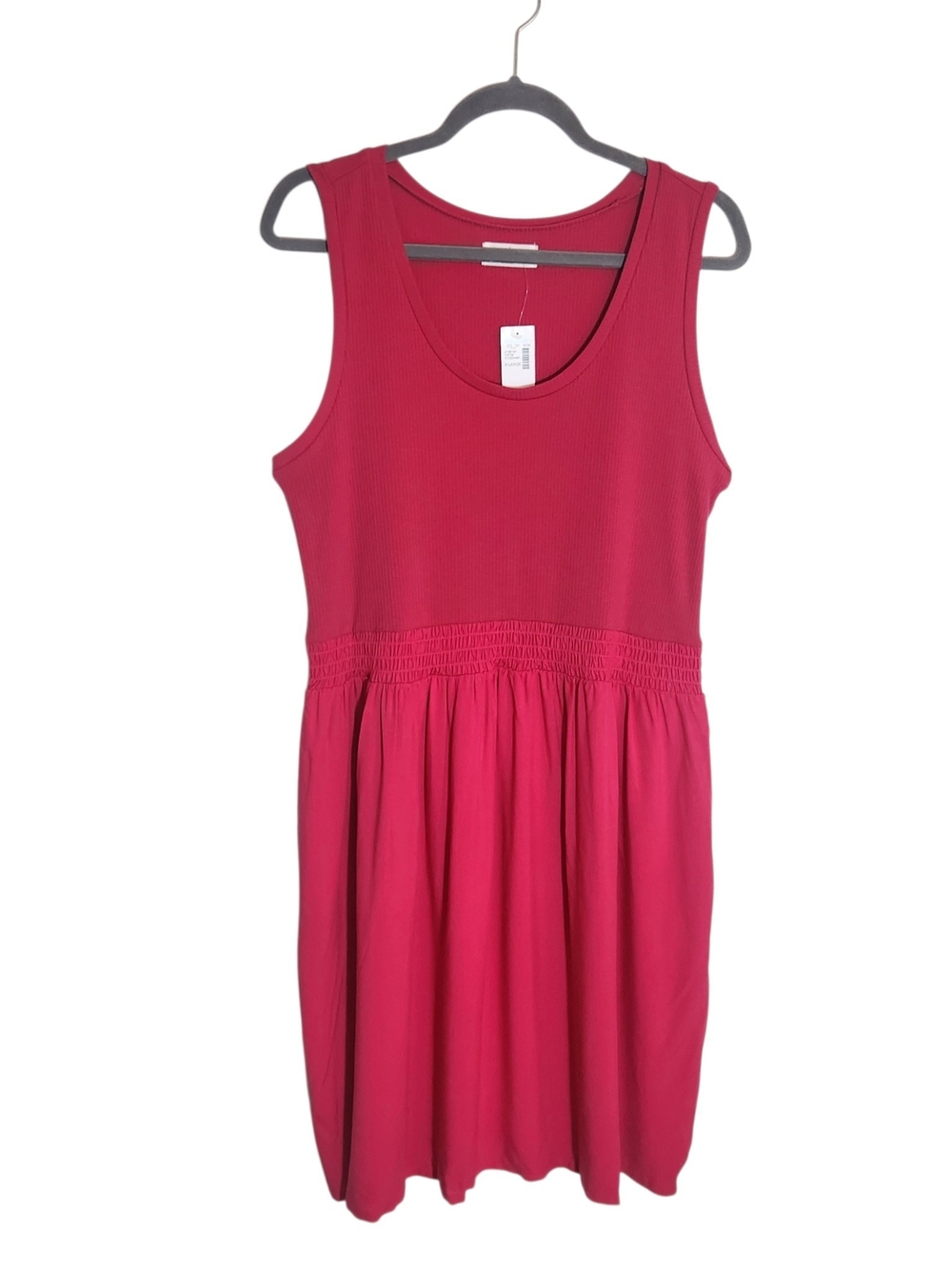 Maurices Fuchsia Pink Ribbed Knit Mini Dress NWT Size XL